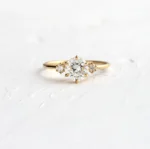 14k Solid Gold Lab-Grown Diamond Ring, Round Cut Diamond Ring - 图片 5