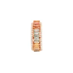 18K Solid Gold Festival Rainbow Spinner Ring - Image 2