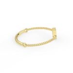 18K Solid Gold Natural Emerald Cluster Necklace - 图片 6