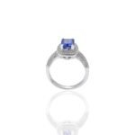 18K Solid Gold Tanzanite And Diamond Ring - Image 6
