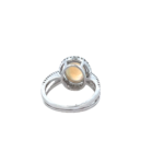 14K Solid Gold Opal and Diamond Ring - 图片 2