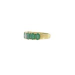18K Solid Gold Emerald And Diamond Ring - Image 2