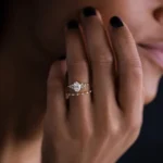 18K Solid Gold Lab-Grown Diamond Ring, 1.01ct. Oval Cut Diamond Ring - 图片 5