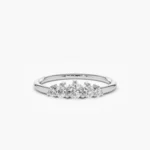14K Gold 5 Stone Graduating Diamond Wedding Ring - Image 4