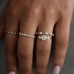 18k Gold Lab-Grown Diamond Interwoven Band - 图片 3