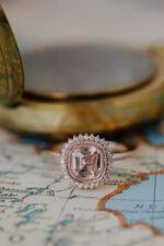 18K Solid Gold Pink Sapphire Engagement Rings - Image 5