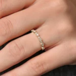 14K Gold Unique Natural Diamond Anniversary Ring - Image 6