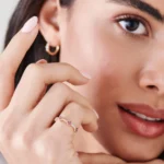 18K Solid Gold Full Eternity Clover Ruby and Diamond Ring - 图片 8