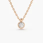 14K Gold Natural Diamond Solitaire on a Bail - 图片 3