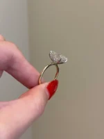 5 Carat Crushed Ice Radiant Cut Engagement Ring - 图片 4