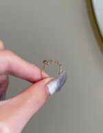 Love Natural Diamond Pave Ring 14 Karat Gold - Image 5