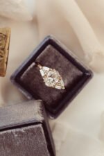 18K Solid Gold Moissanite Diamond Oval Ring - Image 5