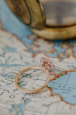 18K Solid Gold Pink Sapphire Engagement Rings - Image 4