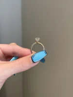 3 Carat Crushed Ice Radiant Moissanite 4-Prong Halo Solitaire Engagement Ring - Image 6