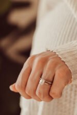 Diamond Ring, Minimal Diamond Ring for women, Natural Diamond Ring - 图片 4