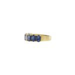 18K Solid Gold Sapphire And Diamond Ring - 图片 3