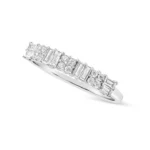 14K solid gold brilliant and baguette diamond ring - 图片 5