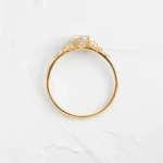 18K Solid Gold Oval Cut Lab-Grown Diamond Engagement Ring - Image 4