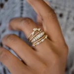 14k Solid Gold Lab-Grown Diamond Bushel Ring - 图片 7