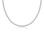 14K Gold 8 CT Lab Grown Diamond Tennis Necklace, lab grown tennis necklace