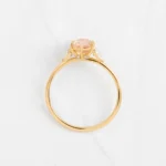 14K Solid Gold 1.25ct Pink Moissanite Diamond Ring - Image 5