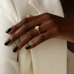 18K Solid Gold Oval Cut Lab-Grown Diamond Ring - 图片 3