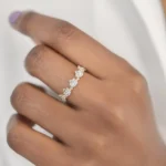 14k Solid Gold Lab-Grown Diamond Chantilly Ring - Image 5