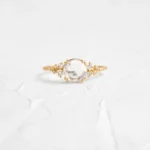 14k Solid Gold Rose Cut Lab-Grown Diamond Ring