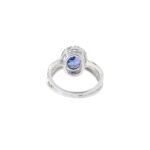 18K Solid Gold Oval Cut Tanzanite And Diamond Ring - Image 10