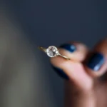 18K Solid Gold Rose Cut Moissanite Diamond Ring - Image 2