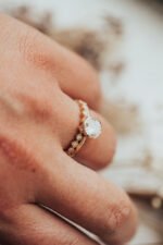 18K Solid Gold Lab-Grown Diamond Round Bezel Set Solitaire Ring - Image 3