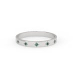 18K Solid Gold Natural Emerald Ring - 图片 4