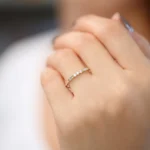 14K Solid Gold Natural Citrine Bezel Ring - 图片 6