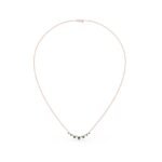 14K Solid Gold Cluster Natural Emerald Necklace - Image 4