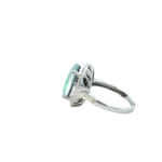 14K Solid Gold Opal and Diamond Ring - Image 3