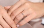 Minimalist Ring 14k Solid Gold Natural Diamond - Image 3
