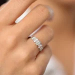 14K Graduating Baguette Diamond Anniversary Ring - Image 8