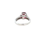 14K Solid Gold 3.37 Carat Pink Tourmaline And Diamond Ring - Image 2