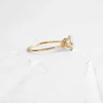 18K Solid Gold Oval Cut Lab-Grown Diamond Engagement Ring - Image 6