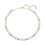 14K Solid Gold Diamond And Fine Gemstone Shaker Choker - Image 4