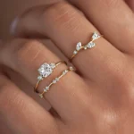 14k Solid Gold Lab-Grown Diamond Bushel Ring - 图片 6