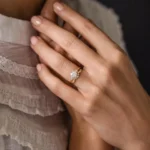 18K Solid Gold  Diamond Wedding Band - 图片 4