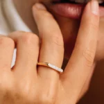 14k Unique Baguette Stackable Ring - Image 4