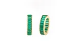 14K Solid Gold Emerald Eternity Ring - 图片 3