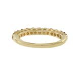 18K Solid Gold Multi Color Sapphire Band - 图片 7