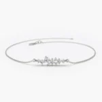 18k Solid Moissanite Diamond Cluster Bracelet - Image 4