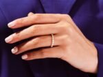18K Solid Gold Round-Cut Anniversary Ring Nine-Stone Anniversary Ring For Women - 图片 2