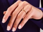 14K Solid Gold Round Cut Natural Diamond Nine-Stone Basket Setting Anniversary Ring