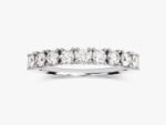 14K Solid Gold Round Cut Natural Diamond Nine-Stone Basket Setting Anniversary Ring - Image 5