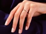 18K Solid Gold Round-Cut Anniversary Ring Nine-Stone Anniversary Ring For Women - 图片 3